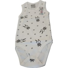Bulut Anne ve Çocuk Askılı Bebek Çocuk %100 Pamuklu Çıtçıtlı Body Renkli Desenli Kız/erkek/unisex 3,5-6 Yaş