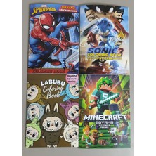 Ada Çanta Kırtasiye 4 Adet Stickerli Boyama Kitabı (Sonic3/örümcek Ad./minecraft/labubu) AD838321