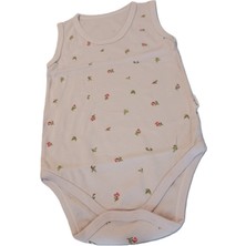 Bulut Anne ve Çocuk Askılı Bebek Çocuk %100 Pamuklu Çıtçıtlı Body Renkli Kız Çocuk Çiçekli 4-6 Yaş