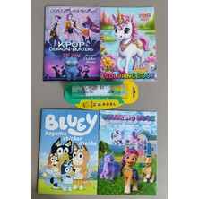 Ada Çanta Kırtasiye 4 Adet Stickerli Boyama Kitabı ve 12 Li Adel Tüp Kuruboya kalemi  CR12005