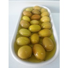 Zeytunix Akhisar Doğal Domat Çizik Yeşil Zeytin 1000 gr (XL Boy)