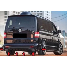 Hm Fiberglas Vw Transporter T6 (2010-13) Uyumlu Arka Tampon Eki
