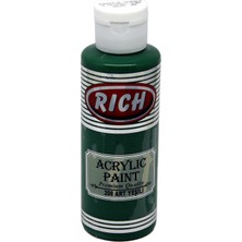 Rich Akrilik Boya 208 Art Yeşili 120 cc Kolay Uygulama Özelliği ile Hobi ve Sanat İçin