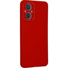 Renklime Newface Oppo Reno 7 Lite Kılıf Lansman Glass Kapak - Kırmızı