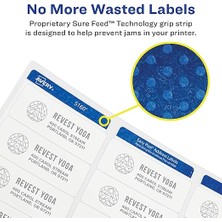 Avery Mat Beyaz Yuvarlak Etiketler, Sure Feed Teknolojisi, Kalıcı Yapıştırıcı, 1-1/2", 400 Etiket (8293)