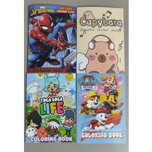 Ada Çanta Kırtasiye 4 Adet Stickerli Boyama Kitabı (Capybara/örümcek Ad./pawpatrol/tocaboca) AD838332