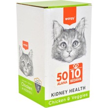 Wanpy Kidney Health Tavuklu-Sebzeli Kedi Ödülü 60X14 gr (Kidney Healty) 60'lı Kutu