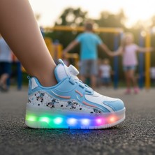BURUNİ LED Patenli Işıklı Ayakkabı | Tekerlekli Spor Ayakkabı Çocuk | LED Kaykay Ayakkabı | Çocuk Pateni
