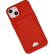Renklime Newface iPhone 14 Plus Kılıf Kelvin Kartvizitli Silikon - Kırmızı