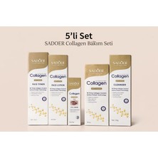 Sadoer Collagen Cilt Bakım Seti 5’li – Kolajen Içerikli Temizleyici, Tonik, Losyon, Krem ve Göz Kremi