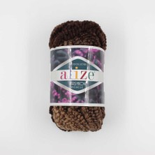 Alize Fashion Boucle (1 Adet) 5575 Kahve-Krem Renkli Örgü Ipliği