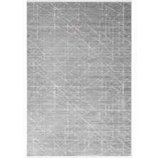 Karmen Halı Jade JD008G Gri Halı Modern Geometrik Desenli Triko Akrilik Pamuk Tabanlı Kaymaz Salon Halısı