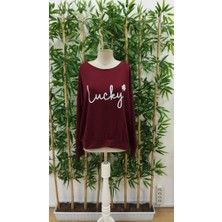 Drgy Kadın Uzun Kollu Bisiklet Yaka Viskon Iki Iplik Bluz