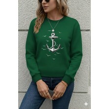 Drgy Kadın Uzun Kollu Bisiklet Yaka Desenli Viskon Iki Iplik Bluz