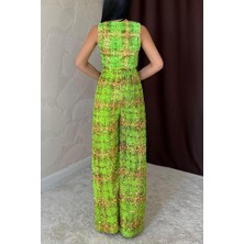 Drgy Yeşil Pullu Yelek ve Pantolon Takım