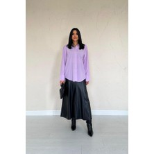 Drgy Lila Poplin Gömlek