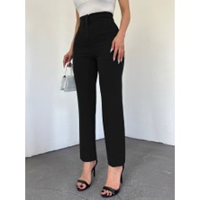 Drgy Zra Pileli Havuç Pantolon -Siyah