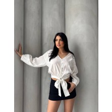 Drgy Bağlama Detaylı Gömlek