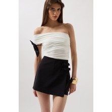 Drgy Fiyonk Detay Mini Etek