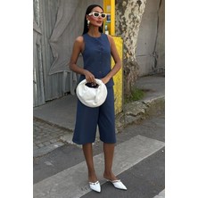 Drgy Midi Şortlu ve Yelekli Viscon Takım 10167