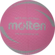 Molten Dikişsiz Voleybol Topu 5 No Yumuşak Dokulu 170gr Gri - Beyaz - Pembe Materyal