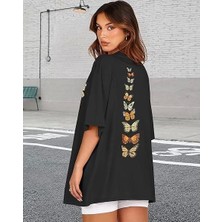 Drgy Bisiklet Yaka Baskılı T-Shirt - Siyah