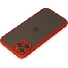 Renklime Newface iPhone 11 Pro Kılıf Montreal Silikon Kapak - Kırmızı