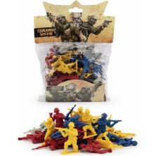 Nasyonel Toys Oyuncak Asker Seti | Renkli Mini Asker Figürleri |45 Parça - Nasyonel