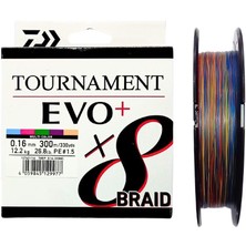 Daiwa Tournament Evo+ 300M 0.16MM 8x Multi Color Ip Misina