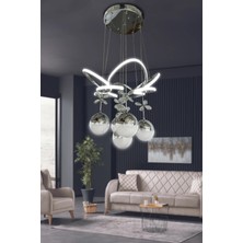 G-Light Kral Tacı 5 Top Modern Sarkıt LED Avize