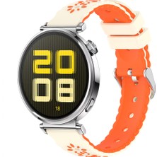 Sneezy Huawei Watch Gt5 41MM Uyumlu Çiçek Desenli Yumuşak Silikon Kordon Şık ve Nefes Alabilen Spor Kordon