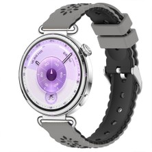 Sneezy Huawei Watch Gt6 41MM Uyumlu Çiçek Desenli Yumuşak Silikon Kordon Şık ve Nefes Alabilen Spor Kordon