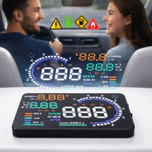Multizone Hayalet Gösterge Display Dijital Hız Ön Cam Yansıtmalı Hud Obd2 Sanal Panel Fonksiyonlu