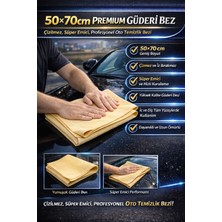 50X70 cm Premium Güderi Bez – Çizilmez, Süper Emici, Profesyonel Oto ve Ev Temizlik Bezi