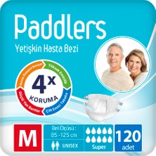 Paddlers Yetişkin Hasta Bantlı Bez Medium 120 Adet – Koli, Sızdırmaz