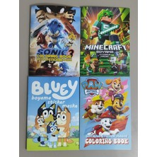 Ada Çanta Kırtasiye 4 Adet Stickerli Boyama Kitabı (Sonic3/minecraft/pawpatrol/bluey) AD838327