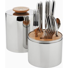 Christofle Essentiel Fransa Tasarımı 24 Parça, Paslanmaz Çelik Çatal Bıçak Seti