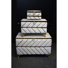 Huzur Çeyiz Balık Sırtı Model 3'lü Çeyiz Sandığı