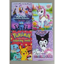 Ada Çanta Kırtasiye 4 Adet Stickerli Boyama Kitabı (Kpop/unicorn/pocemon/kuromi) AD33311