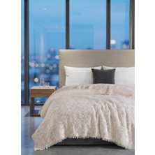 Orbit 4 Renk Jakarlı Müslin Yatak Örtüsü-Çift Kişilik PIKE-%100 PAMUK-230X250 cm - Yumuşak Dokulu Nefes Alan Pike ve Yatak Örtüsü