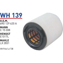 Wunder Filter Volkswagen Polo 1.6 Tdı Uyumlu Hava Filtresi Wh 139