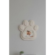Safir Design El Yapımı Pati Tasarımlı Dekoratif Çerçeve- Bebek ve Evcil Hayvan Anı Çerçevesi