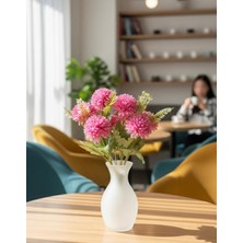 Yasima 9 Dallı Şimşir Aranjmanlı Fuşya Kasımpatı Ev ve Iş Yeri Dekorasyonu