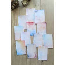 Kolbi Craft 12 Adet Soft Pastel Renk Temalı Scrapbook Kağıt Seti Bullet Journal Dekupaj Kağıdı
