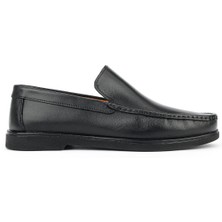 Ziya, Erkek Hakiki Deri Günlük Ayakkabı 1611065Z302 Siyah