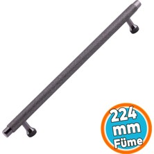 Nzb Mobilya Çekmece Mutfak Dolabı Dolap Modern Kapak Kulplar Füme Metal Kulp 224 mm