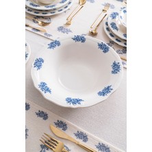 Rubi Porselen Vintage Flowers Blue 26 cm Salata Kasesi 920 cc – Çiçek Desenli Porselen Bowl