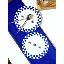 Rubi Porselen Modern Nazar Boncuğu 6 Kişilik Porselen 19 cm Pasta Takımı - Seti