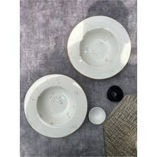 Rubi Porselen 2'li Makarna&salata Tabağı 25 cm Bone Porselen