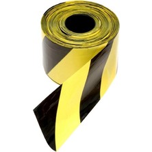 Kardelen İş Elbiseleri 500 Metre Sarı Siyah Emniyet Şeridi Dayanıklı Uyarı ve Güvenlik Bandı